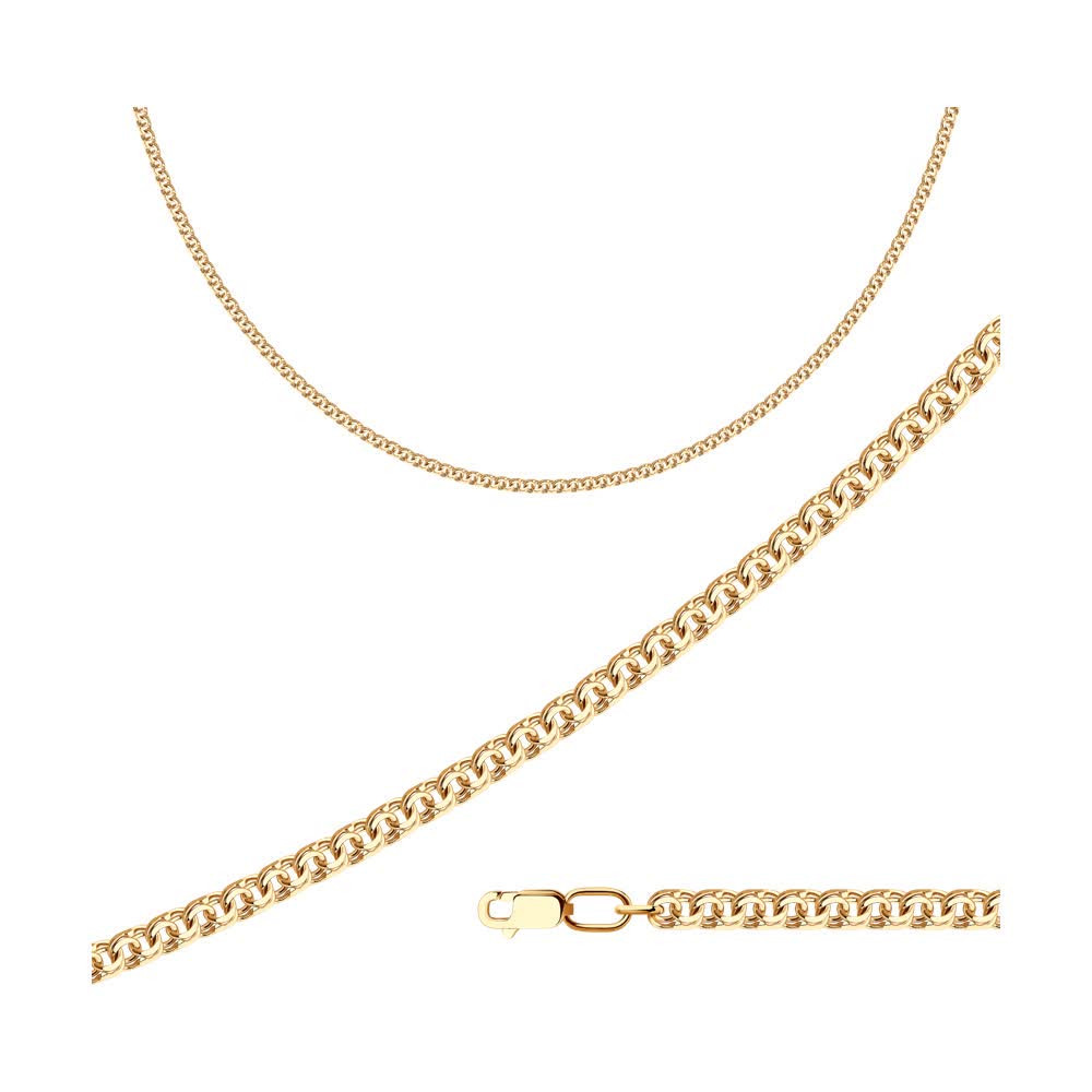 Цепь из золочёного серебра | SOKOLOV