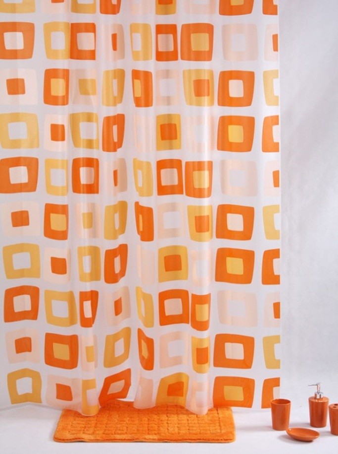 Штора для ванны "Квадраты", матовая (180x200 см) | Шторы для душа | Aquarius