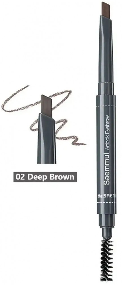 Карандаш для бровей «Artlook Eyebrow», оттенок 02 Deep Brown | Saemmul | The Saem