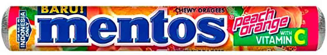 Драже жевательное со вкусом персика и апельсина «Roll Peach Orange» | Mentos