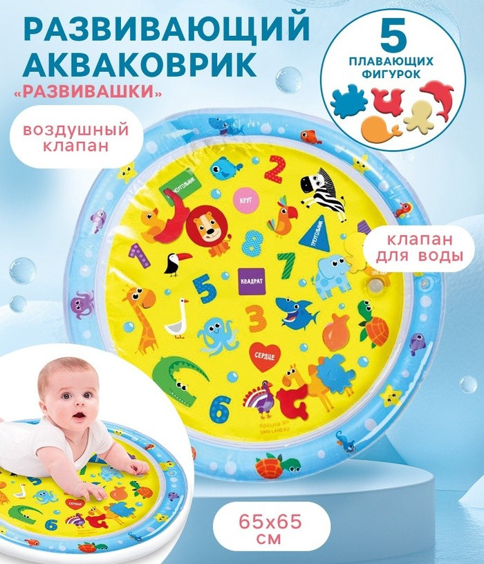Акваковрик надувной развивающий «Развивашки» | Акваковрики | Крошка Я