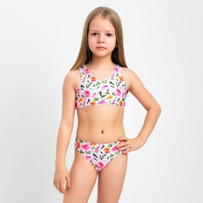Купальник для девочек «Цветы» | KAFTAN