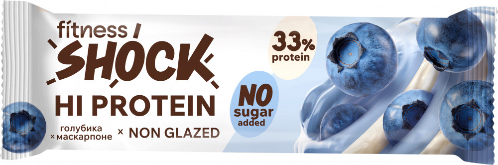 Батончик протеиновый «Маскарпоне и голубика» | Hi Protein | FitnesShock