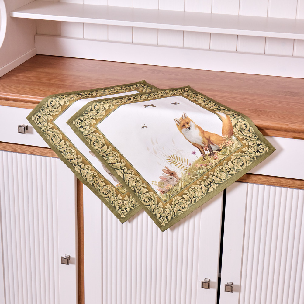 Комплект сервировочных салфеток «Охота. Лиса» | Охота | Santalino