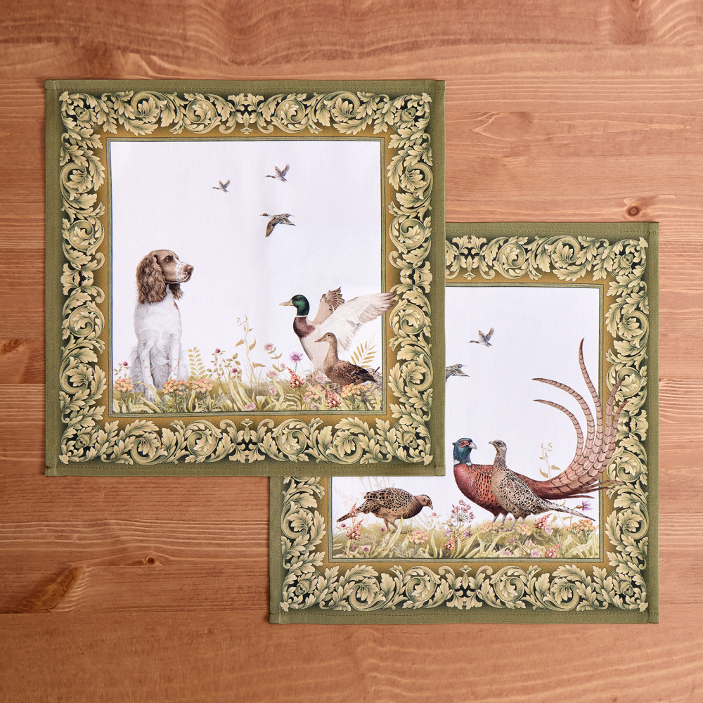 Комплект сервировочных салфеток «Охота. Собака» | Охота | Santalino