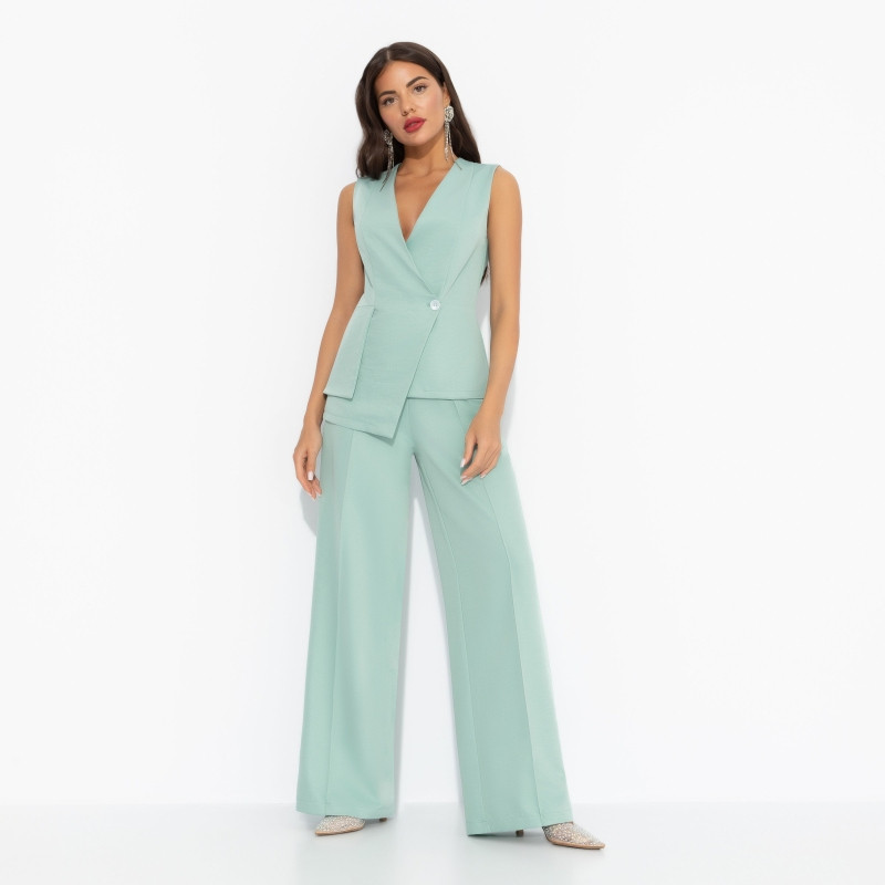 Брюки женские с прошитыми стрелками Создавай настроение (мятные) | Charutti