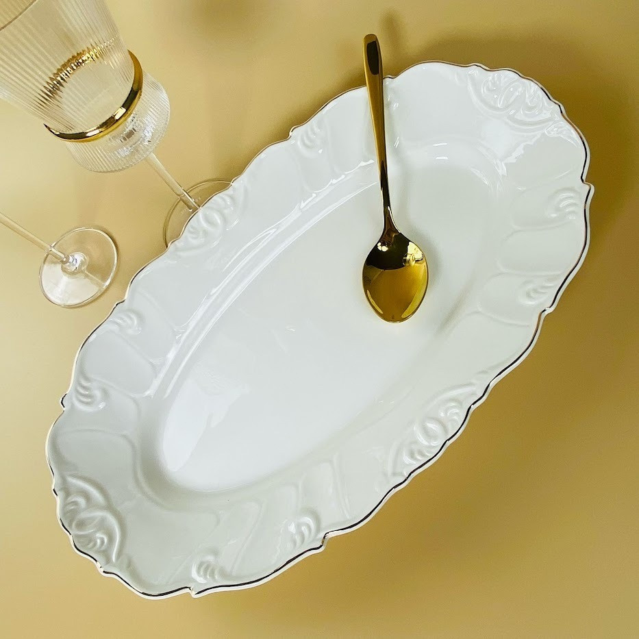 Блюдо овальное «Крокус золото» | Крокус золото | Lenardi