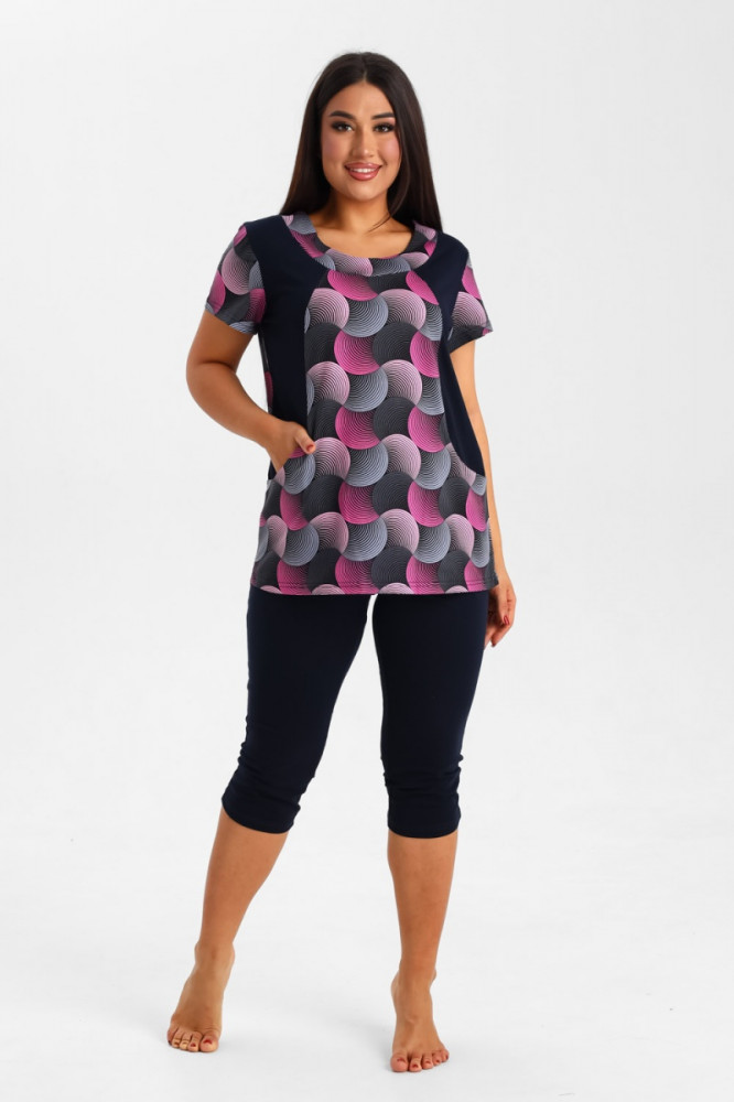 Комплект женский из туники и облегающих бридж | Dianida