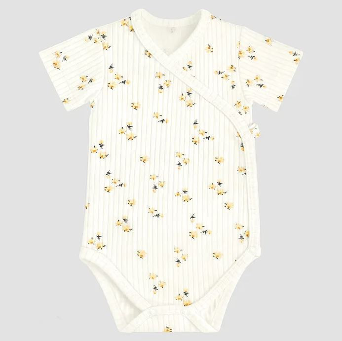 Боди-кимоно для новорожденных «Ромашки» | Фабрика Бамбук