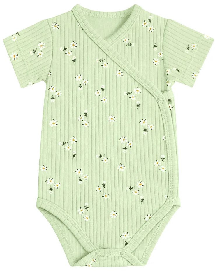 Боди-кимоно для новорожденных «Ромашки» | Фабрика Бамбук