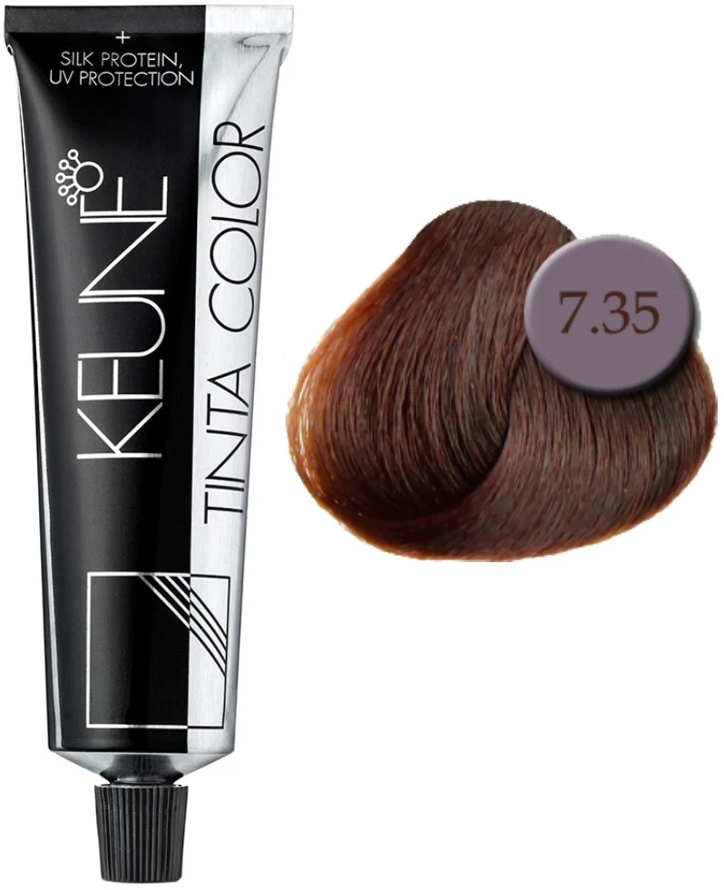 Краска для волос «Silk Protein, UV Protection», оттенок 7.35 Средний шоколадный блондин | Keune Haircosmetics