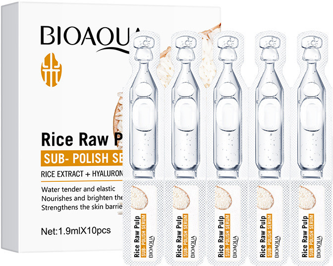 Сыворотка для лица с гиалуроновой кислотой и экстрактом риса в ампулах | Bioaqua