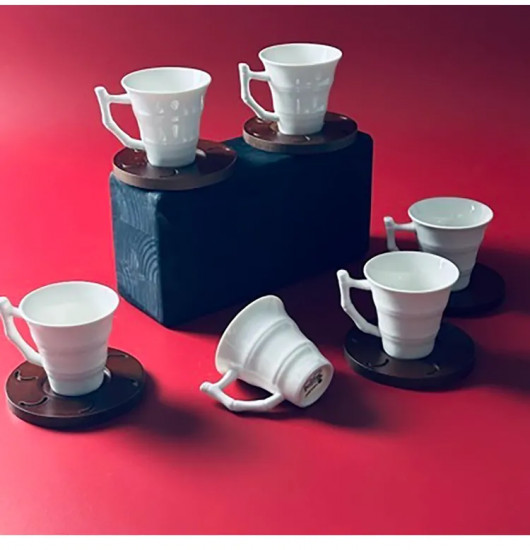 Набор кружек с блюдцами «Tropical»