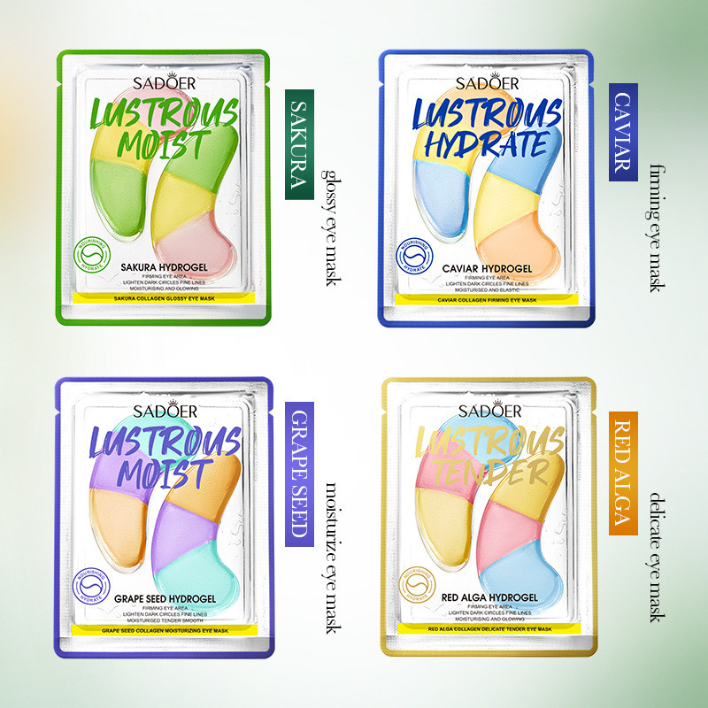 Набор трехцветных гидрогелевых патчей для глаз | SADOER