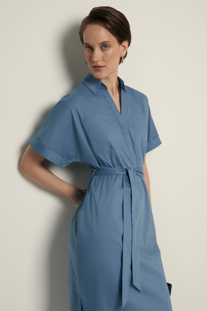 Платье с нагрудными карманами и поясом | Finn Flare