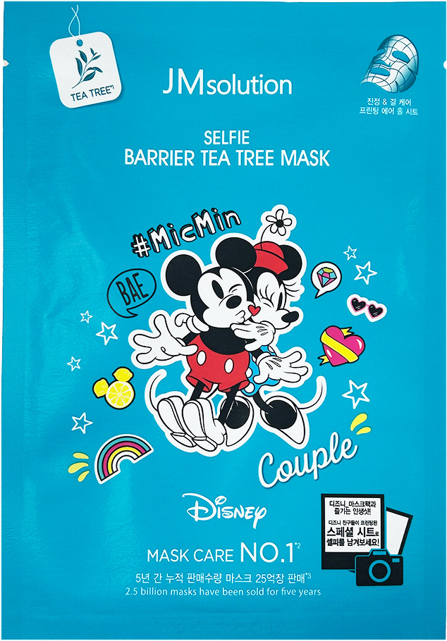 Маска для лица с чайным деревом противовоспалительная «Barrier Tea Tree Mask» | Disney selfie | JMsolution