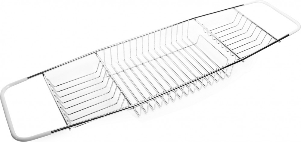 Полка на ванну с обрезиненными ручками W2123B | Delphinium