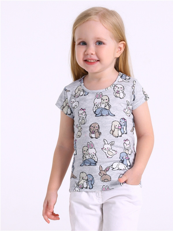 Футболка для девочек | Дизайнерский принт | Апрель