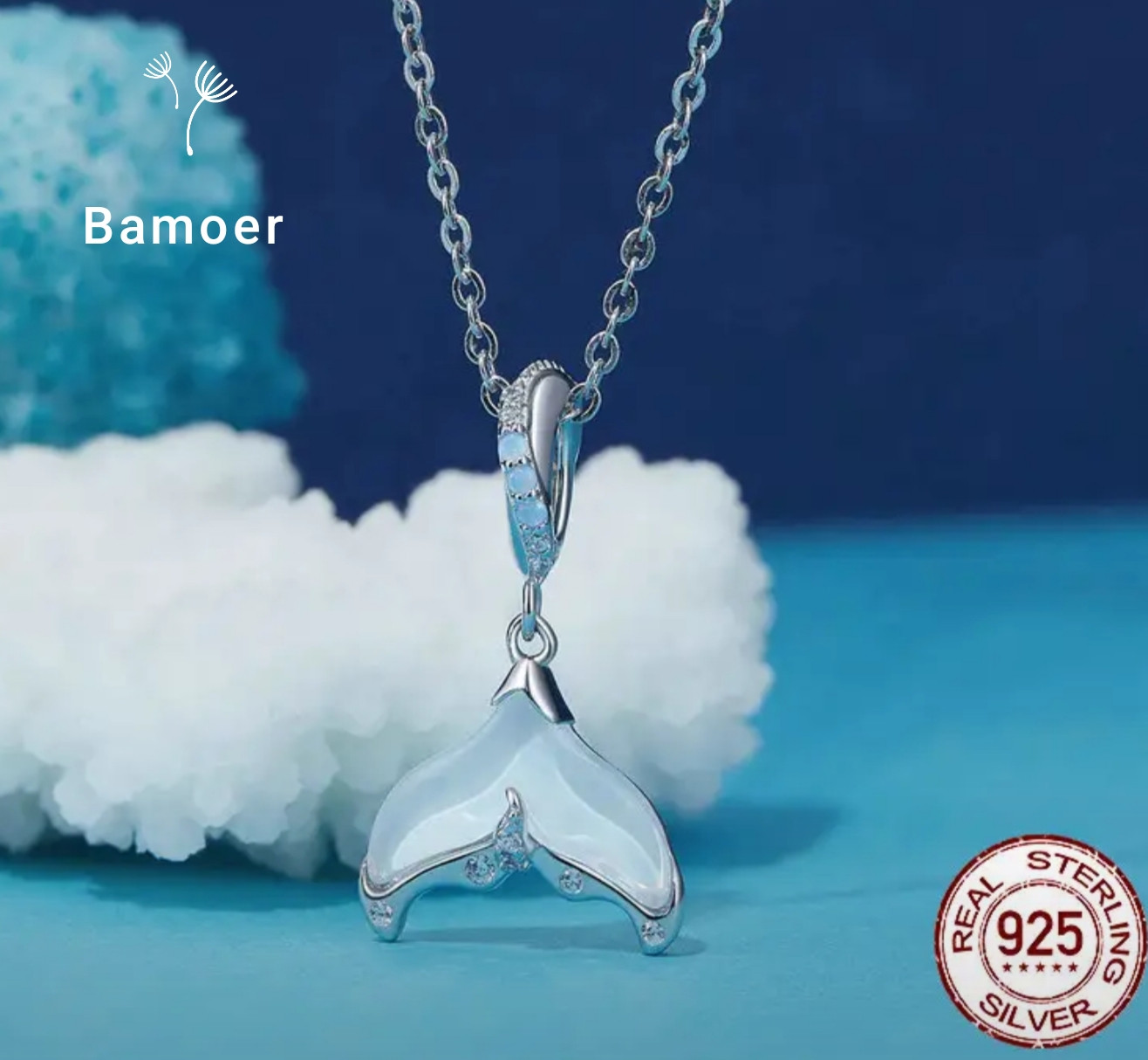 Шарм из серебра «Перламутровый хвост русалки» | Bamoer