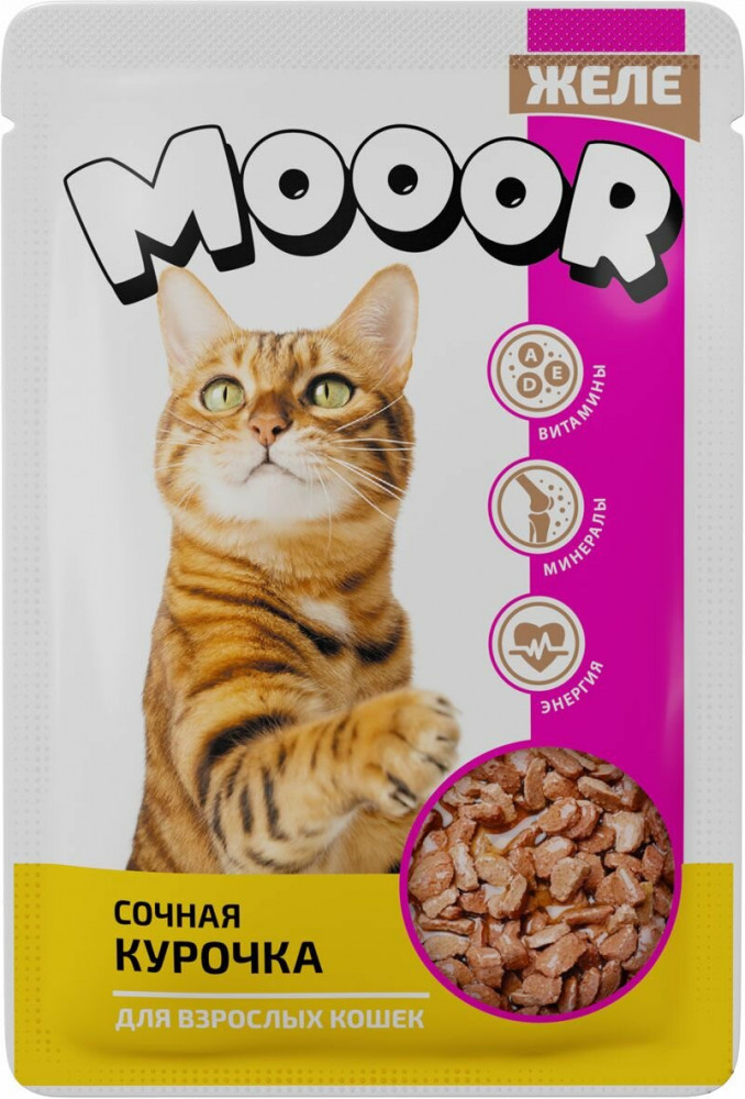 Корм для кошек влажный «Желе с курицей» | Mooor