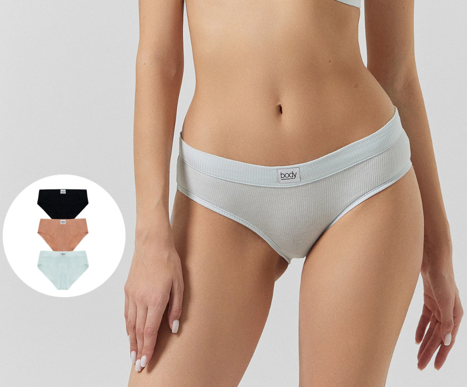 Трусы-слип женские комплект | Бельё в рубчик | Mark Formelle