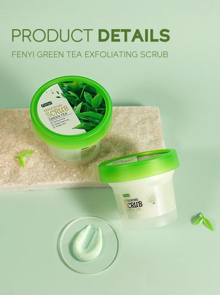 Скраб для лица с зеленым чаем | Fenyi