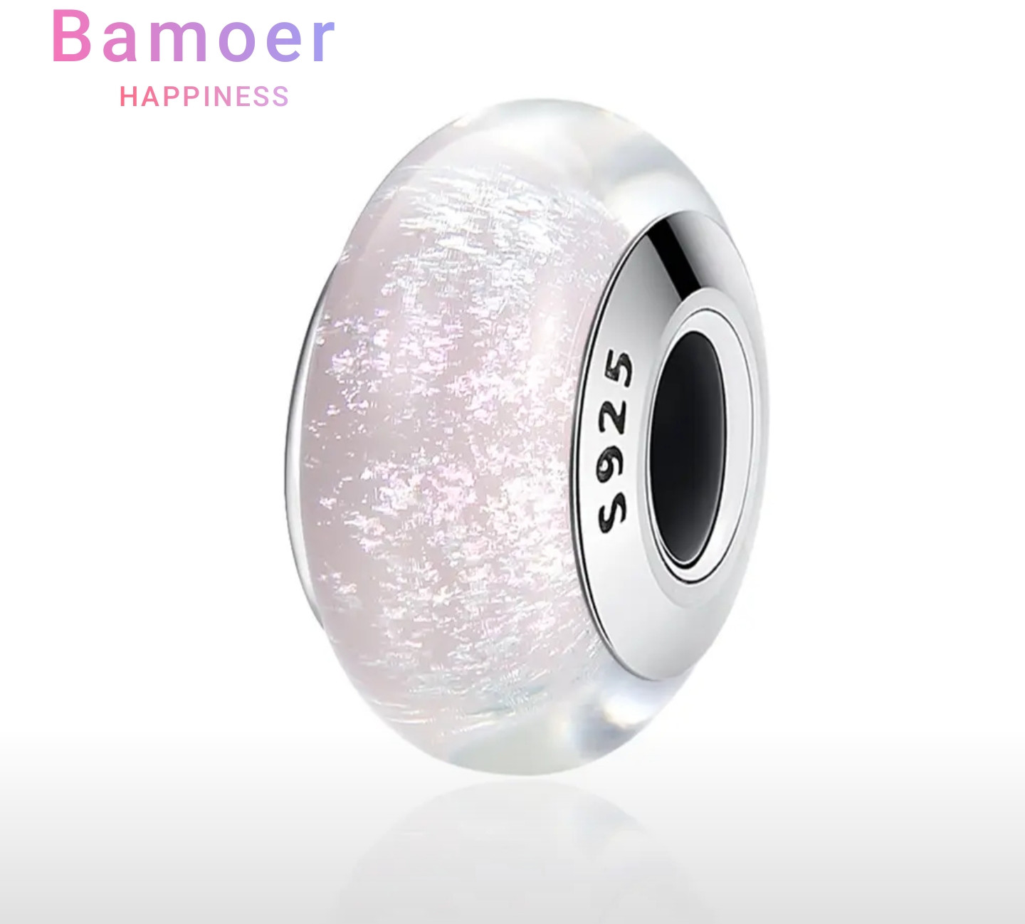 Шарм из серебра «Пыльная роза» | Bamoer