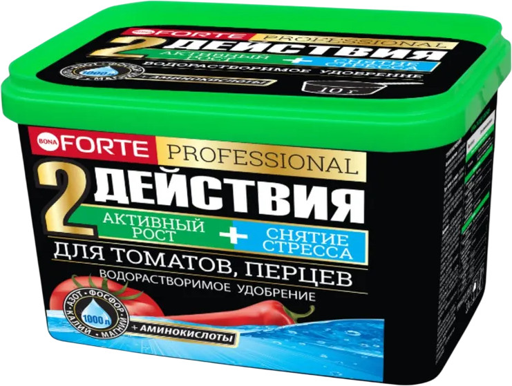 Удобрение водорастворимое для томатов и перцев с аминокислотами | Professional | Bona Forte