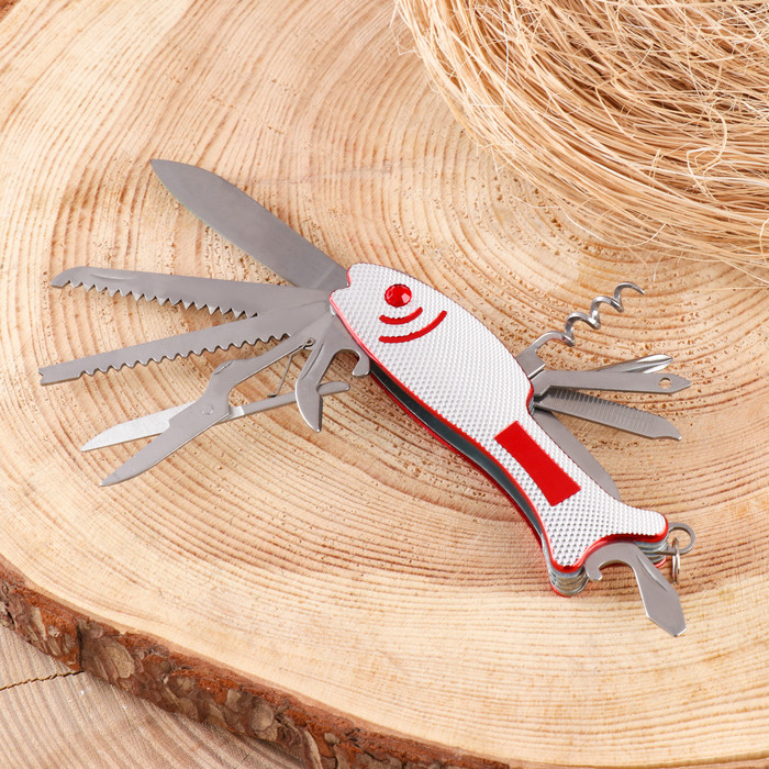 Нож швейцарский 11 в 1 «Рыбка»