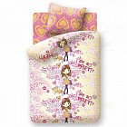 Комплект постельного белья "Девочка и леопард" (арт. 8554, 1,5-спальный, бязь, 1 наволочка 70х70)