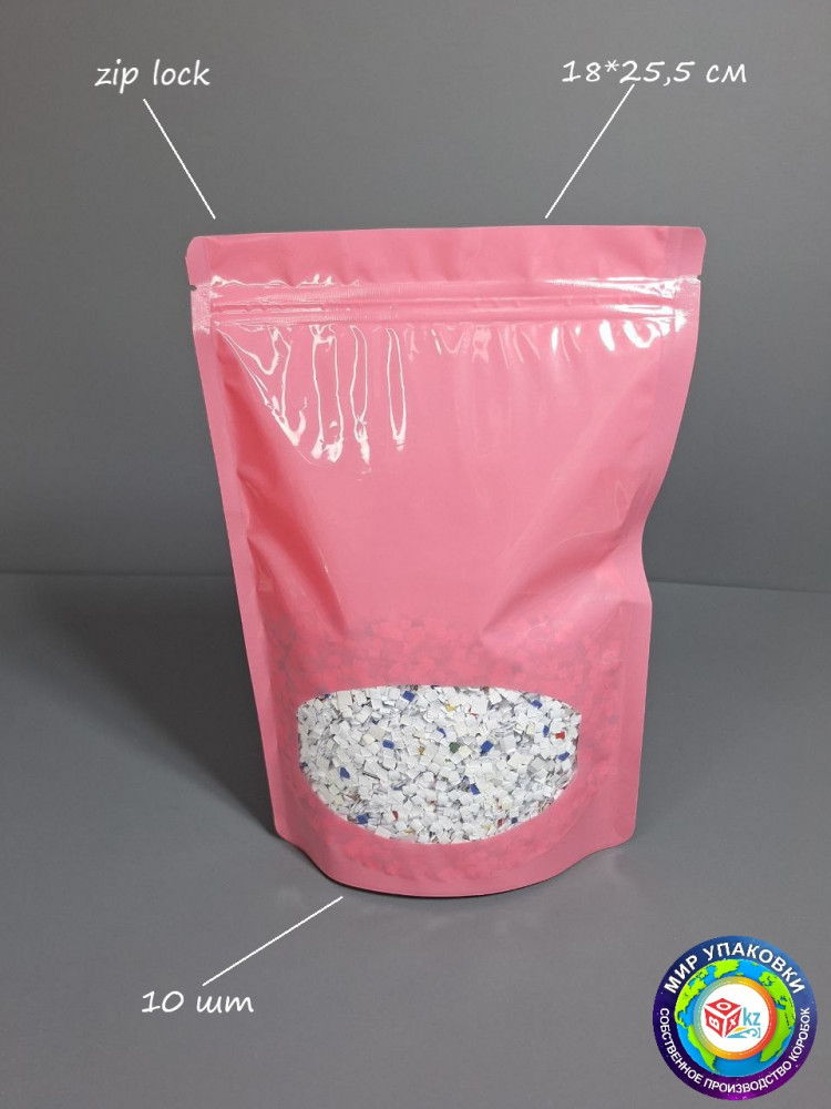 Набор дой-паков с окном | Box.kz