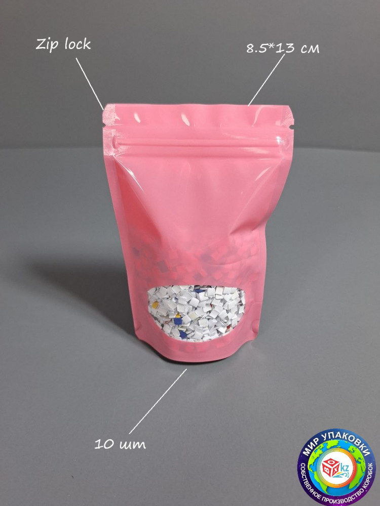 Набор дой-паков с окном | Box.kz