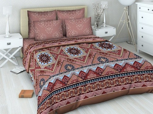 Комплект постельного белья «Персидские мотивы» (арт. 4264/2, 2-спальный, бязь, 2 наволочки 70х70) | Самоцветная | ТДЛ Текстиль