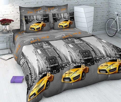 Комплект постельного белья «Авеню» с 3D эффектом (арт. 3973/1, семейный, бязь, 2 наволочки 70х70) | Дизайн сезона | ТДЛ Текстиль