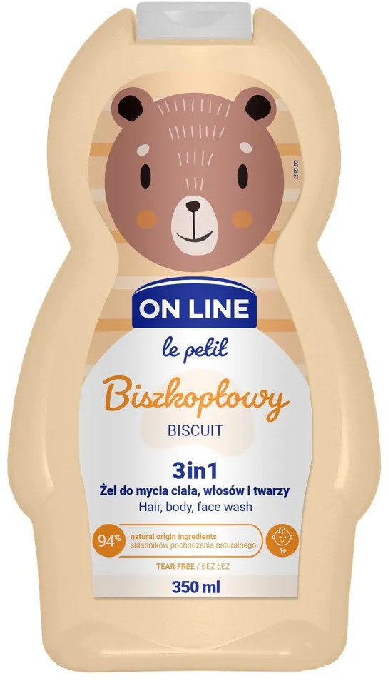 Гель для душа детский 3 в 1 с ароматом бисквитного печенья «Biscuit» | Le petit | On Line