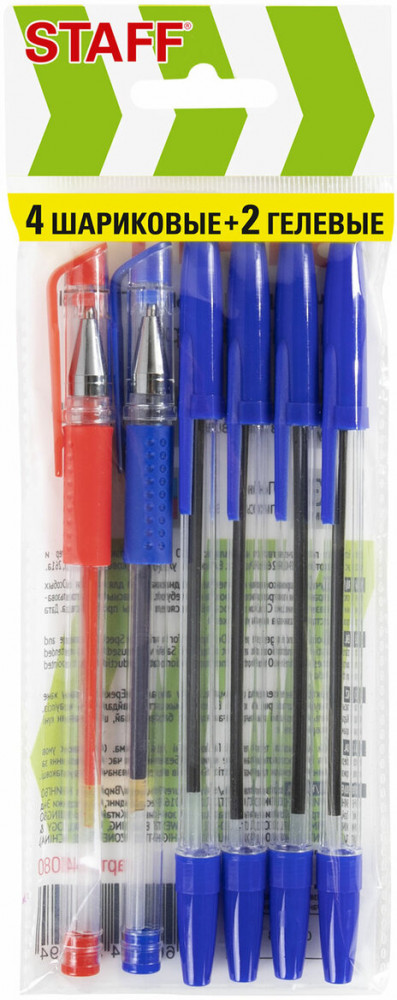 Набор ручек шариковых и гелевых «Basic ST-01» | Staff