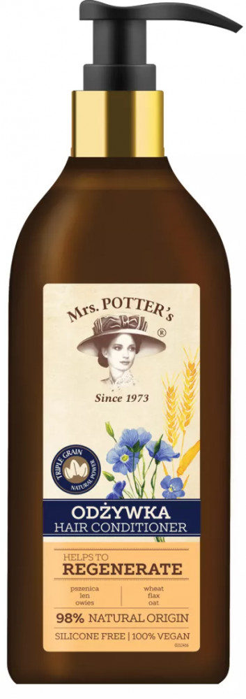 Кондиционер для волос восстанавливающий Triple Grain Regenerate «Тройная сила зерен. Пшеница, лён, овес» | Mrs. Potter's