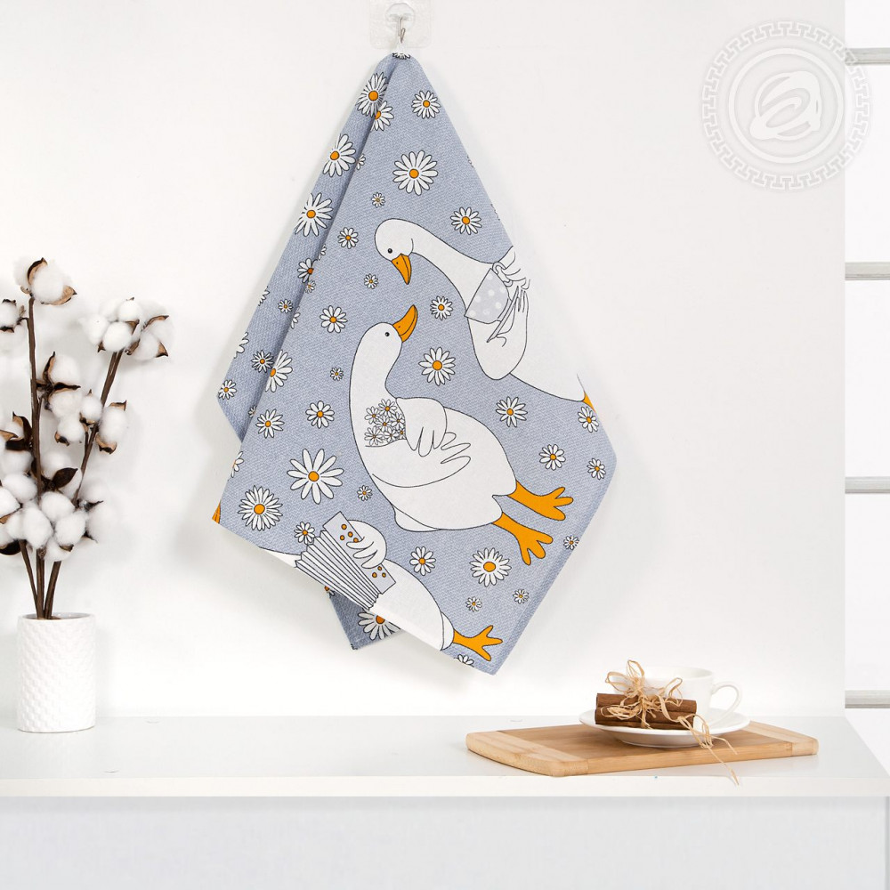 Полотенце кухонное «Ромашки» | Полотенца из рогожки | АртДизайн