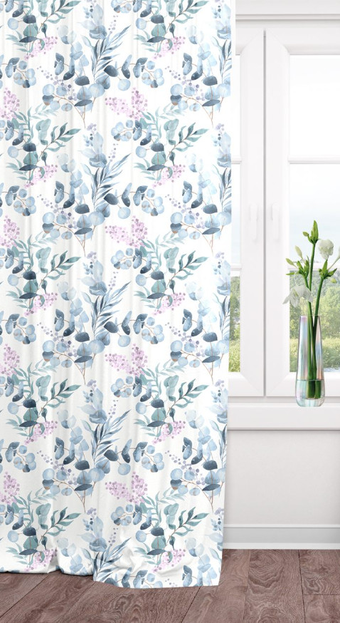 Штора для гостиной с подхватом «Эвкалипт» | Шторы для гостиной | АртДизайн