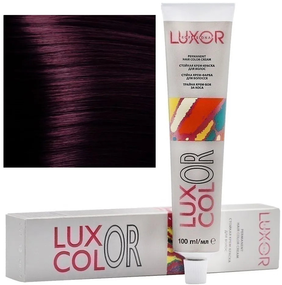 Крем-краска для волос, оттенок 4.6 коричневый красный | Luxor Professional