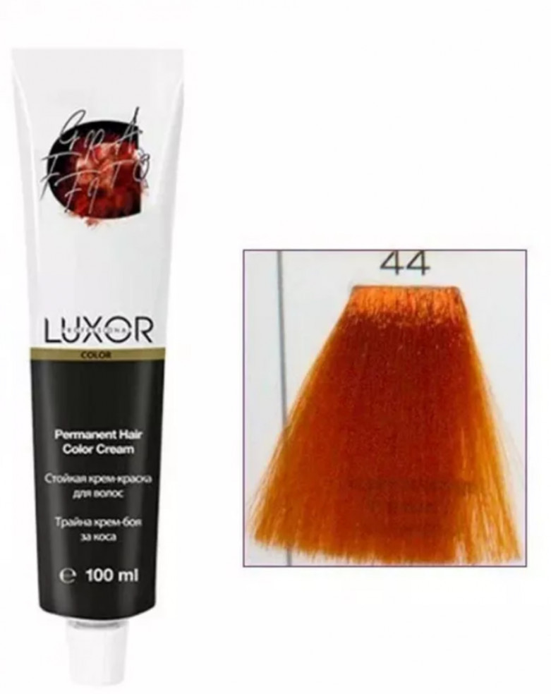 Стойкая крем-краска для волос, оттенок 44 оранжевый | Luxor Professional