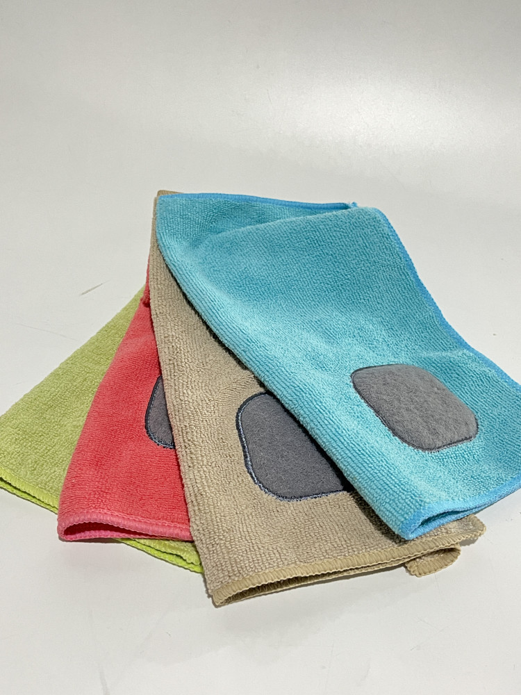 Набор тряпок из микрофибры с твердой губкой | Joyplus