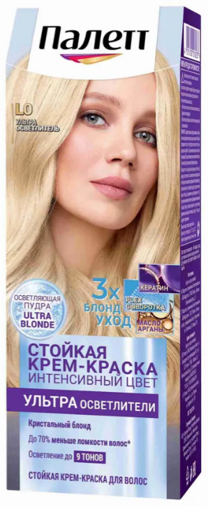 Стойкая крем-краска для волос «Интенсивный цвет», оттенок L0 Ультра осветлитель | Интенсивный цвет | Palette