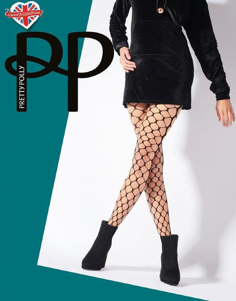 Фантазийные колготки в крупную сетку | Pretty Polly