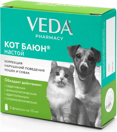 Настой для кошек и собак успокаивающий «Кот Баюн» | Veda