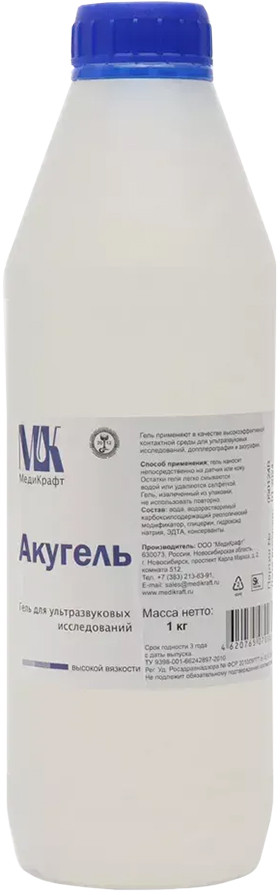 Гель для УЗИ высокой вязкости «Акугель» 1 л | МедиКрафт