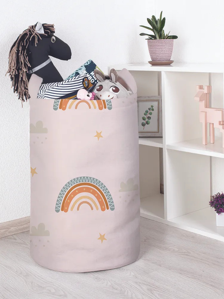 Корзина для игрушек | Нежная радуга | JoyArty