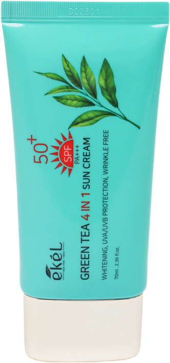 Солнцезащитный крем 4в1 с экстрактом зеленого чая SPF 50+ | Ekel