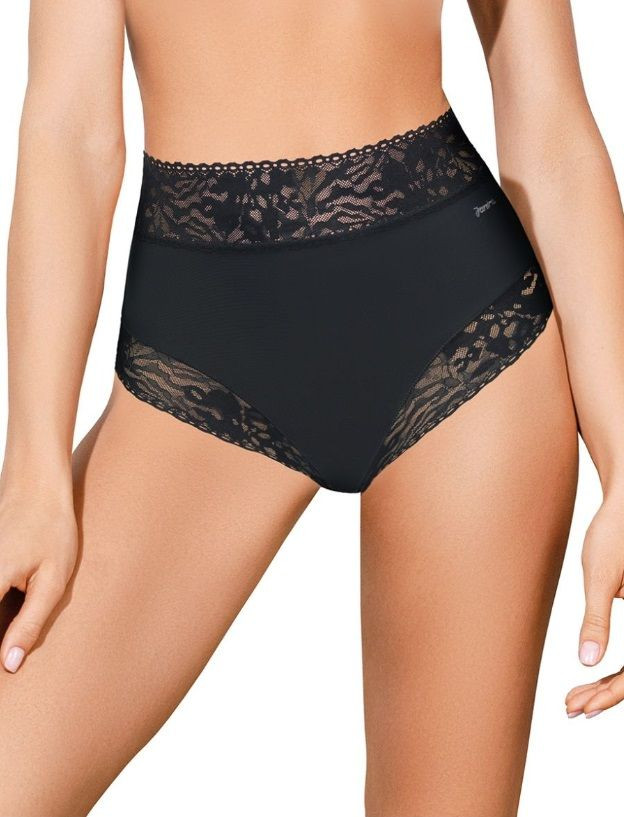 Высокие трусики-слипы с кружевной отделкой Soft lace | Janira