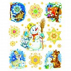 Украшение новогоднее оконное "Снеговик" (34342)
